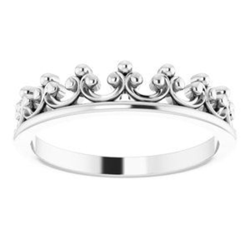 Sterling Silver Stackable Crown Ring - image 3